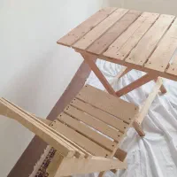 میز و صندلی تاشو چوبی|میز و صندلی غذاخوری|تالش, هشتپر|دیوار