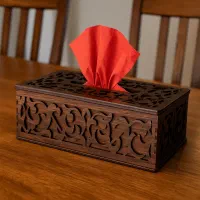 جعبه دستمال کاغذی چوبی عمده. سفارشی سازی ویژه شرکت