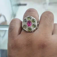 انگشتر نقره چند جواهر