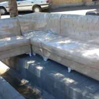 سرویس مبل 7 نفره مدل ال در حد آک و شسته شده