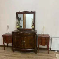 ست کنسول و میز کنار با آینه شمعدان