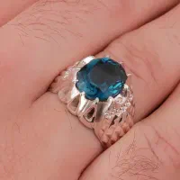 انگشتر توپاز لندن دست ساز الماس تراش