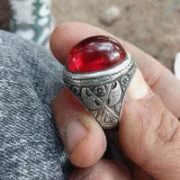 انگشتر یاقوت قلم زنی