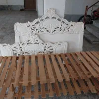 تخت خواب دونفره چوبی|تخت و سرویس خواب|گرگان, |دیوار