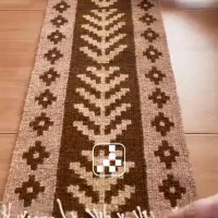 سلام گلیم دستباف دو  رو با نخ پشم و اکرولیک