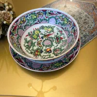 کاسه بشقاب گل مرغی قدبمی