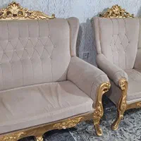 مبلمان هفت‌نفره سلطنتی با جلو‌مبلی و عسلی|مبلمان خانگی و میز عسلی|کرمانشاه, |دیوار