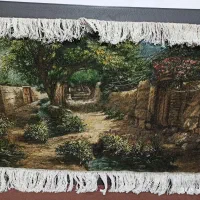 تابلو فرش کوچه باغ اردکان و خلقت آدم