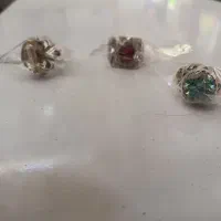 انگشتر نقره . موزانایت . سیترین . یاقوت . اصل