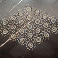 رومیزی ملیله و منجوق طرح لوزی