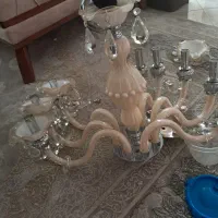 لوستر کریستالی 8شاخه همراه 8عدد لامپ، یک عدد|لوستر و چراغ آویز|نوشهر, |دیوار