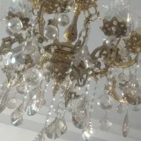 لوستر برنز اصل 6شاخه 12شعله|لوستر و چراغ آویز|فردیس, شهرک ارم|دیوار