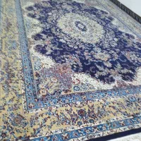 فرش سرمه ای ۵۰۰ شانه سالم وتمیز|فرش|خرم‌آباد, |دیوار