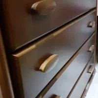 دراور چوبی چهار کشویی ریلی|جاکفشی، کمد، دراور|رشت, کوی مهر|دیوار