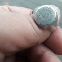 انگشتر ستاره داوود کار قلم خورده بسیار کهنه
