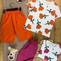 تیشرت شلوارک گل لاله