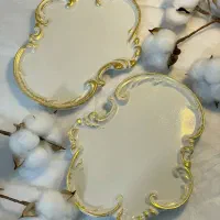 سینی فرانسوی و برگ جینگو تزیین شده
