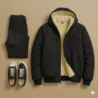 کاپشن مشکی ضدآب مدل Night/گرم سبک/بسیار خوشدوخت|لباس|بجنورد, |دیوار