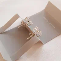 گوشواره نقره نگین زیرکنیا مدل سفید|بدلیجات|گرگان, |دیوار