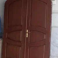 درب چوبی دو لت