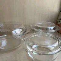 ۳عدد ظرف پیرکس درب دار برند Arcuisine ساخت فرانسه