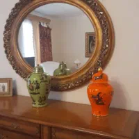 آینه بیضی آنتیک ترک