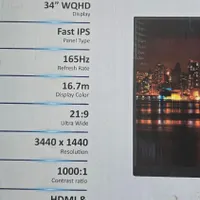 مانیتور ۳۴ اینچ مستر تک 2k|قطعات و لوازم جانبی رایانه|فولادشهر, C5|دیوار