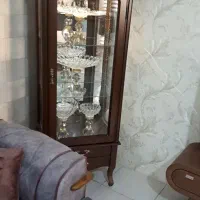 ویترین، بوفه تمام چوب هالوژن دار بسیار شیک