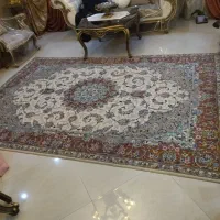 فرش دستبافت جفت 6 متری کاشان نو پشم و ابریشم