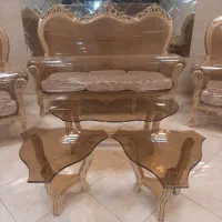 مبل استیل ۹نفره بهمراه میزوعسلی درحد آکبند