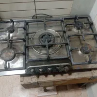 گاز رومیزی ۵ شعله سالم تمام استیل