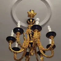 لوستر و آباژور رومیزی ایتالیایی