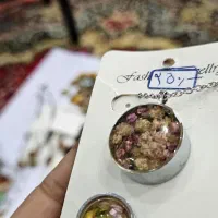 زیورالات رزینی رنگ ثابت با گل خشک طبیعی