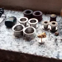 گوشواره پیرسینگ پانچ و پلاک و گردنبند