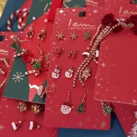 فروش گوشواره سواروسکی آبکاری طلا نو آکبند