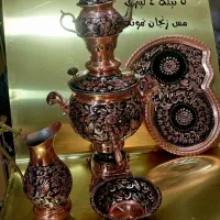 سماور مسی الماس تراش ۵ تیکه حجم ۴ و  ۶ لیتری