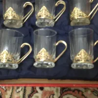 استکان پایه طلایی انتیک ایتالیا