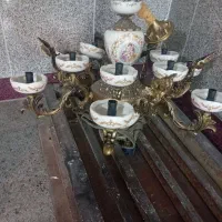 لوستر فلزی برنز|لوستر و چراغ آویز|میاندوآب, |دیوار
