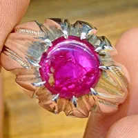 انگشتر یاقوت آن هیت برمه نچرال شناسنامه دار