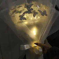 بوکت پروانه و گل جاودان با کیفیت