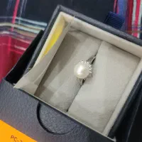 ..انگشتر نقره با مروارید طبیعی