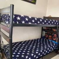 تخت دو طبقه فلزی همراه تشک