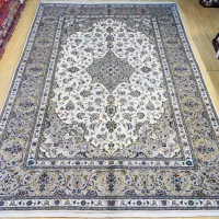 فرش کاشان کرک دستباف حاشیه طوسی