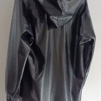 مانتو چرم مشکی کلاه دار|لباس|الیگودرز, |دیوار