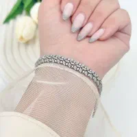 دستبند نقره آسمان ابری آبکاری طلا نانو کد۸۲۰۴۰نقره|بدلیجات|تبریز, |دیوار