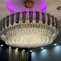 لوستر کریستال بزرگ ۵۰ کیلویی مدرن مجلل شاخه شعله