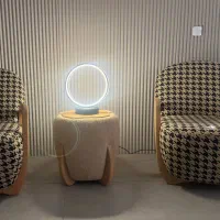 آباژور دایره ای مدرن سه حالته با ریموت|چراغ خواب و آباژور|بروجرد, |دیوار