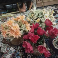 گل به همراه گلدان|گل مصنوعی|گرگان, |دیوار