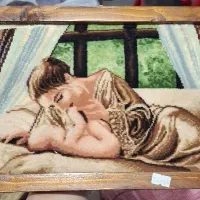 تابلو فرش دستبافت مادر کودک ابعاد 40cm×30cm