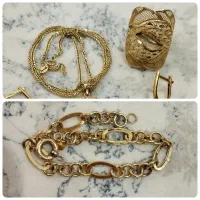 نیم ست و دستبند و انگشتر طلا فقط ۴ درصد